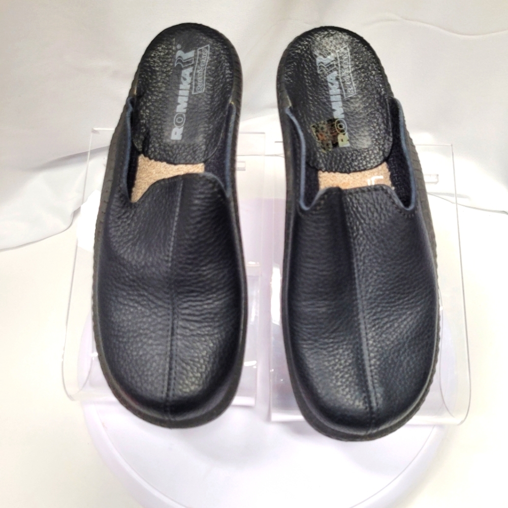 Romika Black Loafers Slip-On Comfort